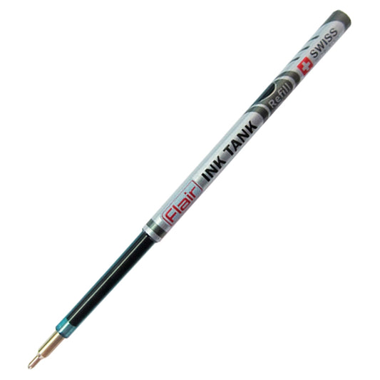 Flair ink tank refill for ball pens on plain background