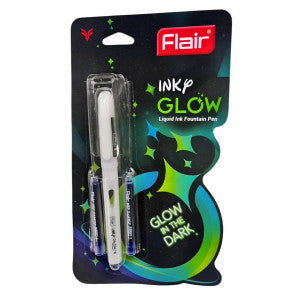 Flair Inky Glow fountain pen with glow in the dark barrel