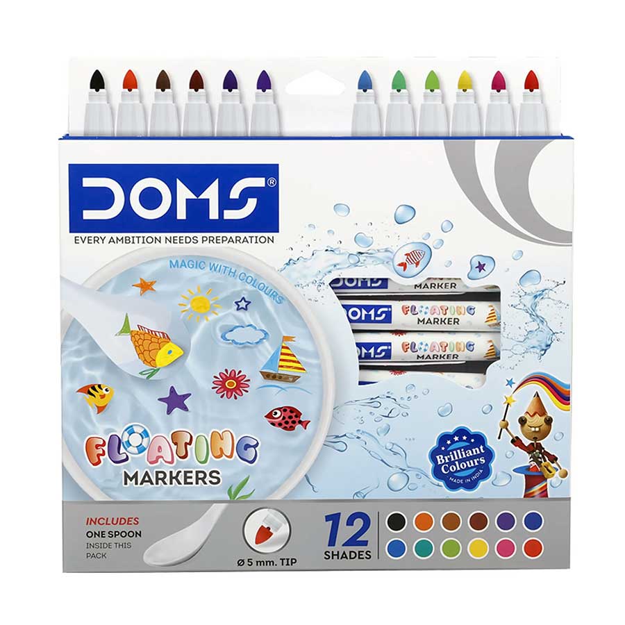 Doms floating markers set, 12 assorted shades