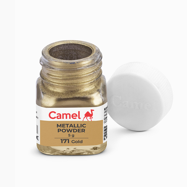 Jar of Camel Fabrica Metallic Powder 5g in gold shade