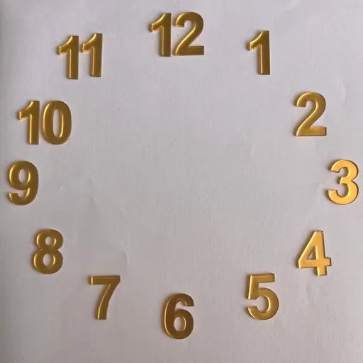 Acrylic Clock Numbers 1inch Golden #CANG