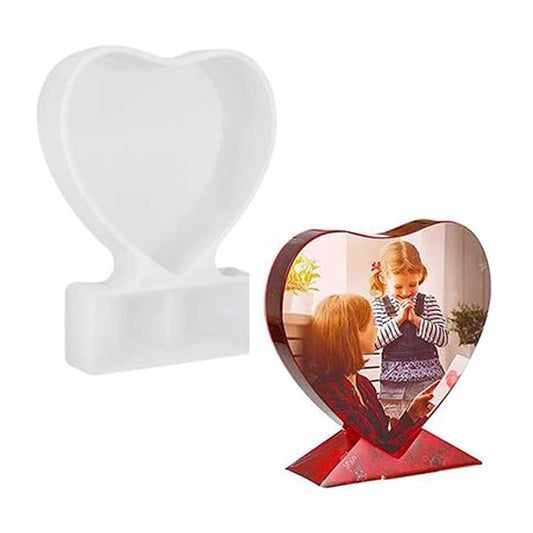 Silicone Mould Heart Frame Stand #RM64