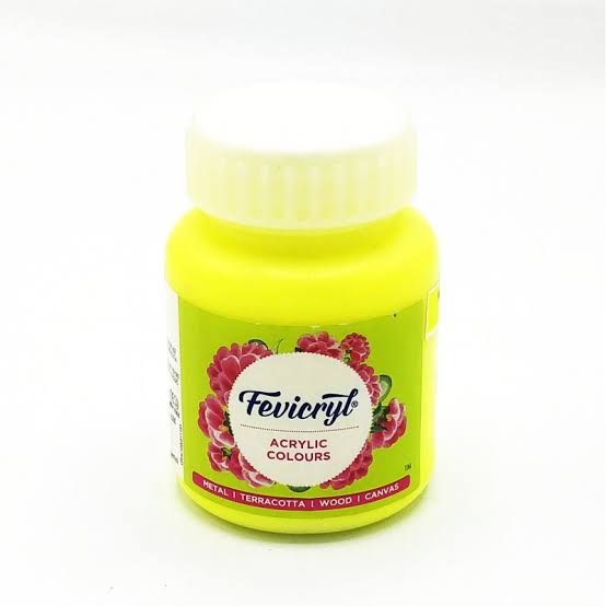 Pidilite Fevicryl Acrylic Colour 100ml, Neon Yellow-011