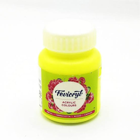 Pidilite Fevicryl Acrylic Colour 100ml, Neon Yellow-011