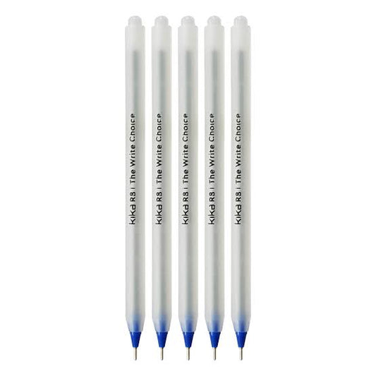 Doms Kika R8 Ball Pens, Blue, 5pc