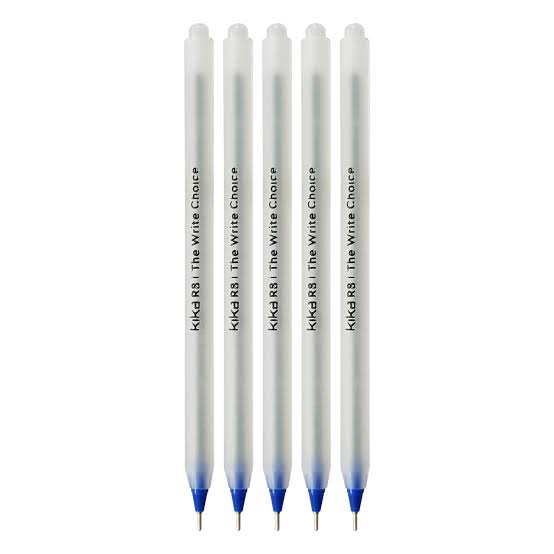 Pack of five Doms Kika R8 ball pens with blue ink