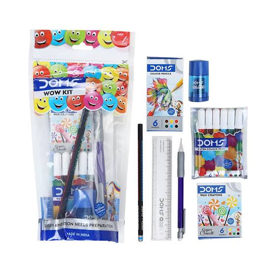 Doms Wow Kit stationery and art set packaging