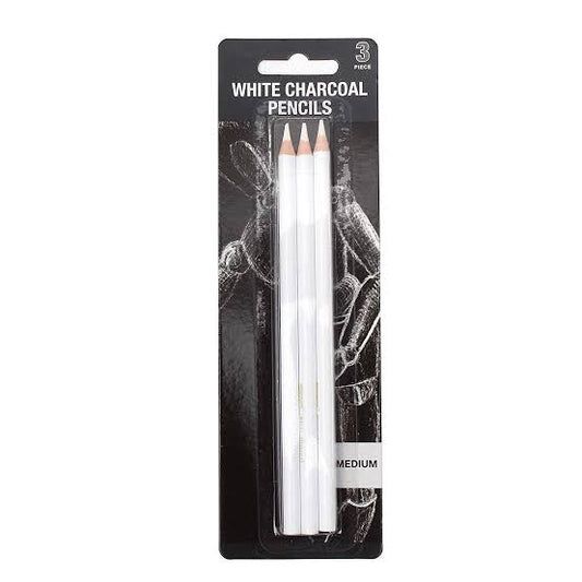 Keep Smiling White Charcoal Pencil M