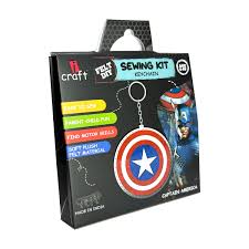 iCraft Felt DIY Sewing Kit Keychain, Captain America