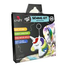 iCraft Felt DIY Sewing Kit Keychain, Unicorn