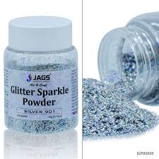 Jags Glitter Sparkle Powder, 20g pack, silver shade