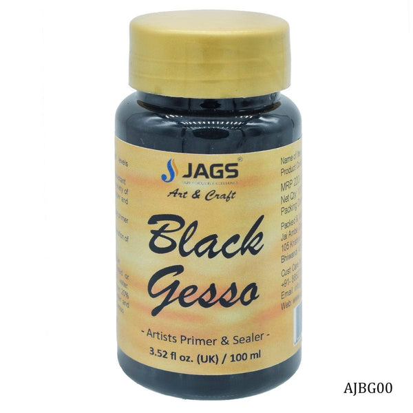 Bottle of black acrylic gesso primer, 100ml