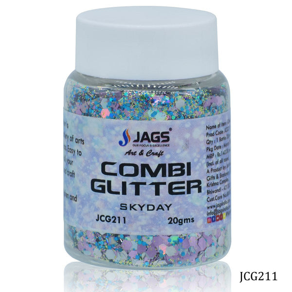 Jags Combi Glitter 20g craft powder pack, Skyday shade