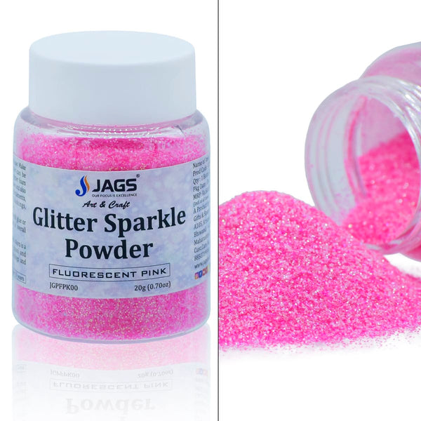 Jags Glitter Sparkle Powder, 20g pack, milky pink shade