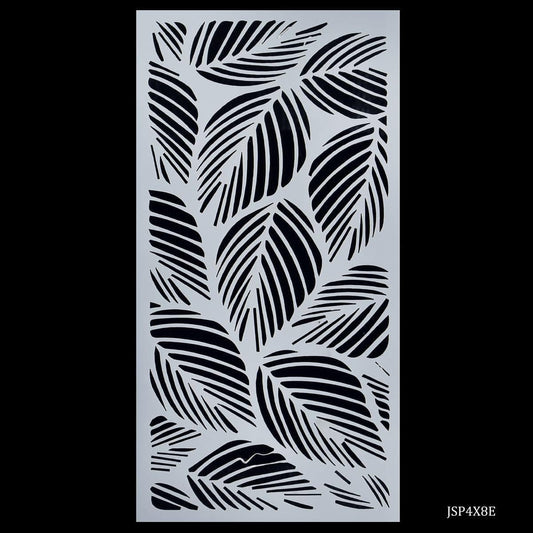 Jags Plastic Stencil Leaves 4x8 inches, #JSP4X8E