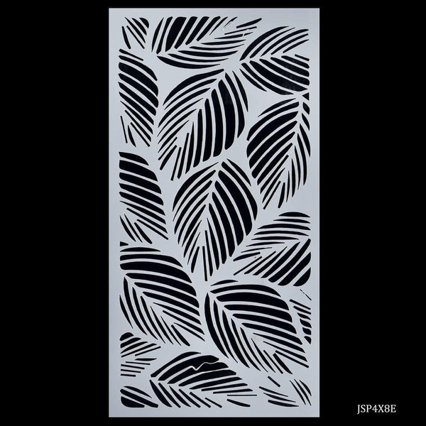 Plastic Stencil Leaves 4x8 inches JSP4X8E