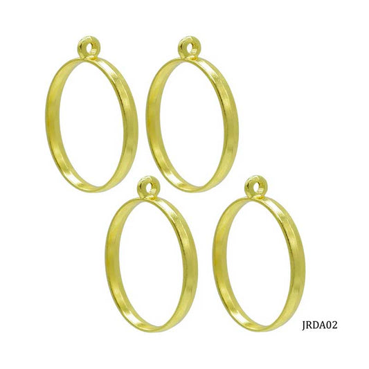 Jags Metal Imitation Bezels 4pc, Round, Golden