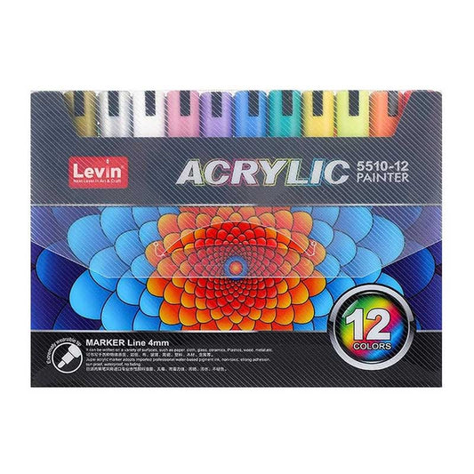 Levin Acrylic Painter, 12 Shades