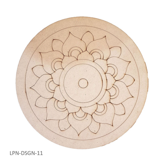 Premarked MDF, 10 inches, Rangoli Mandala #DSGN11