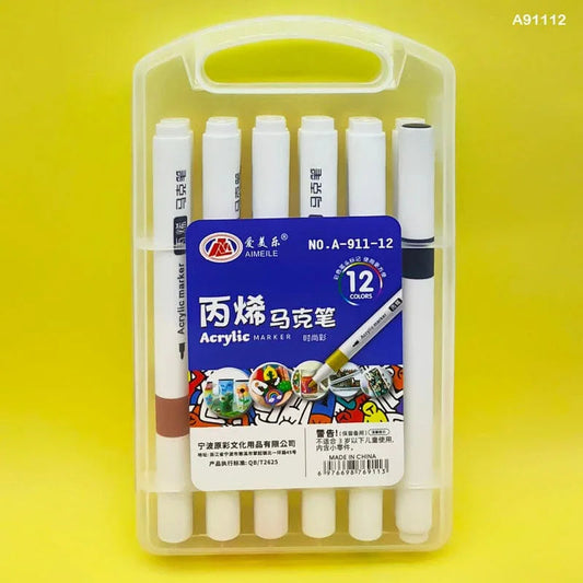 Aimeile Acrylic Markers, 12 Shades #A91112