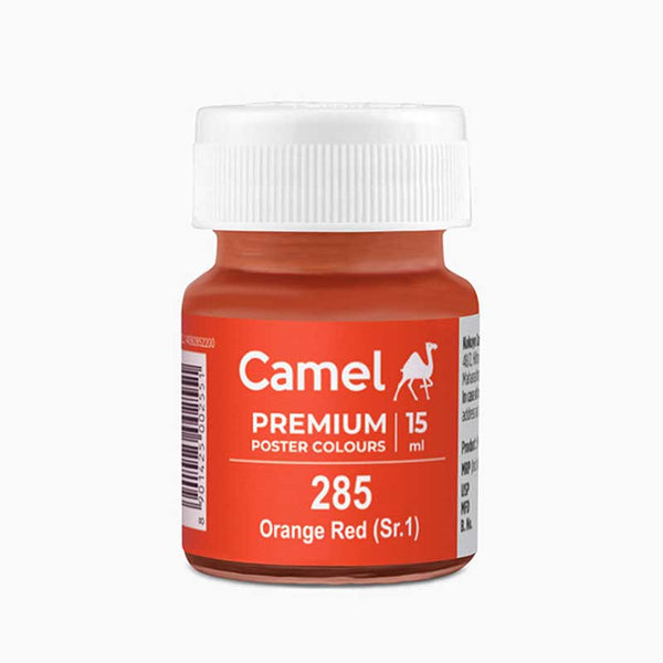 Camel Premium Poster Colour bottle, Orange Red shade 285