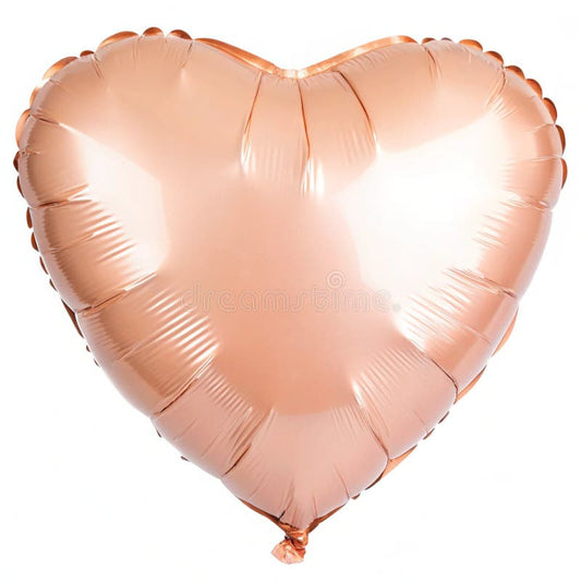 LD Foil Balloon 16 inches, Heart, Peach