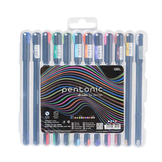 Pentonic Gel Pen Set, Multicolour, 12 shades