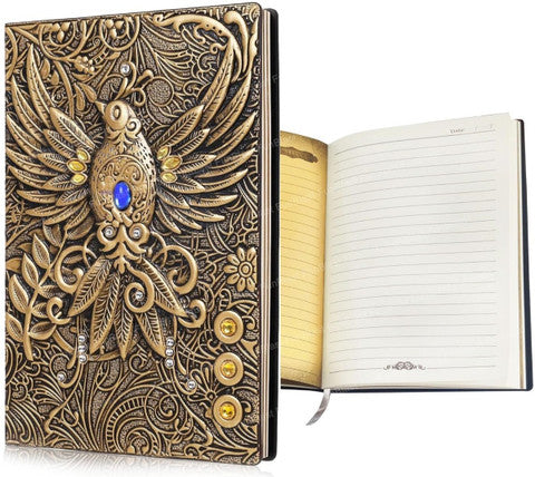 Diary 5.5x8.5 inches, Vintage Bird Emboss