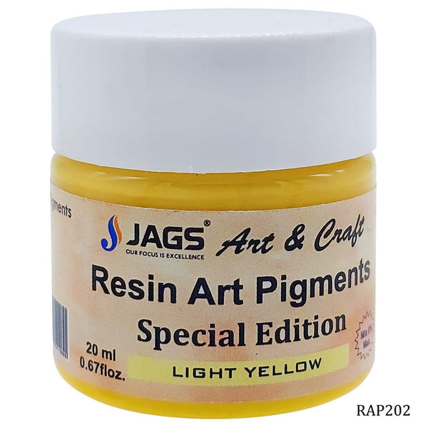 Jags Resin Art Pigment, 20ml bottle, light yellow shade