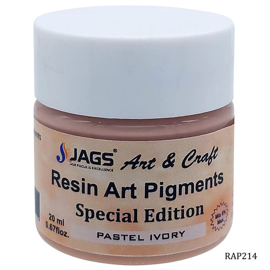 Jags Resin Art Pigment 20ml, Pastel Ivory