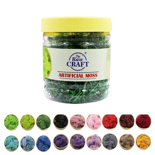 Pack of artificial green moss for craft use