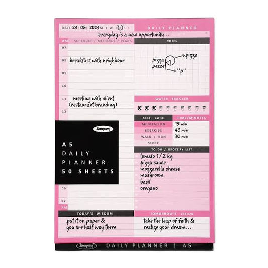 Anupam Daily Planner A5, 50 Sheets