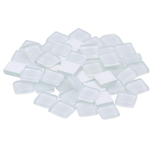 Glass Mosaic Chips 100g, Square, White
