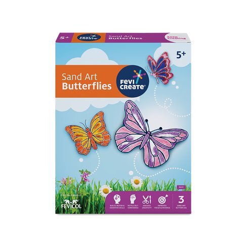 Pidilite Fevi Create DIY Kit, Sand Art Butterflies