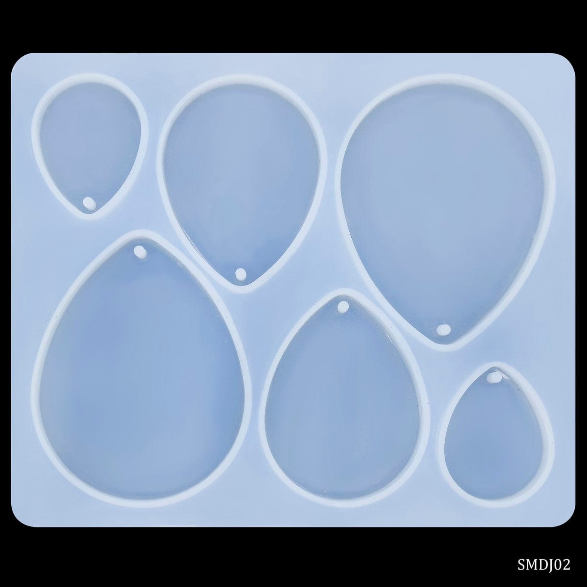 Drop shape silicone mould for resin earring and pendant making