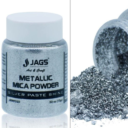 Jags Metallic Mica Powder 15g, Silver Paste Shine