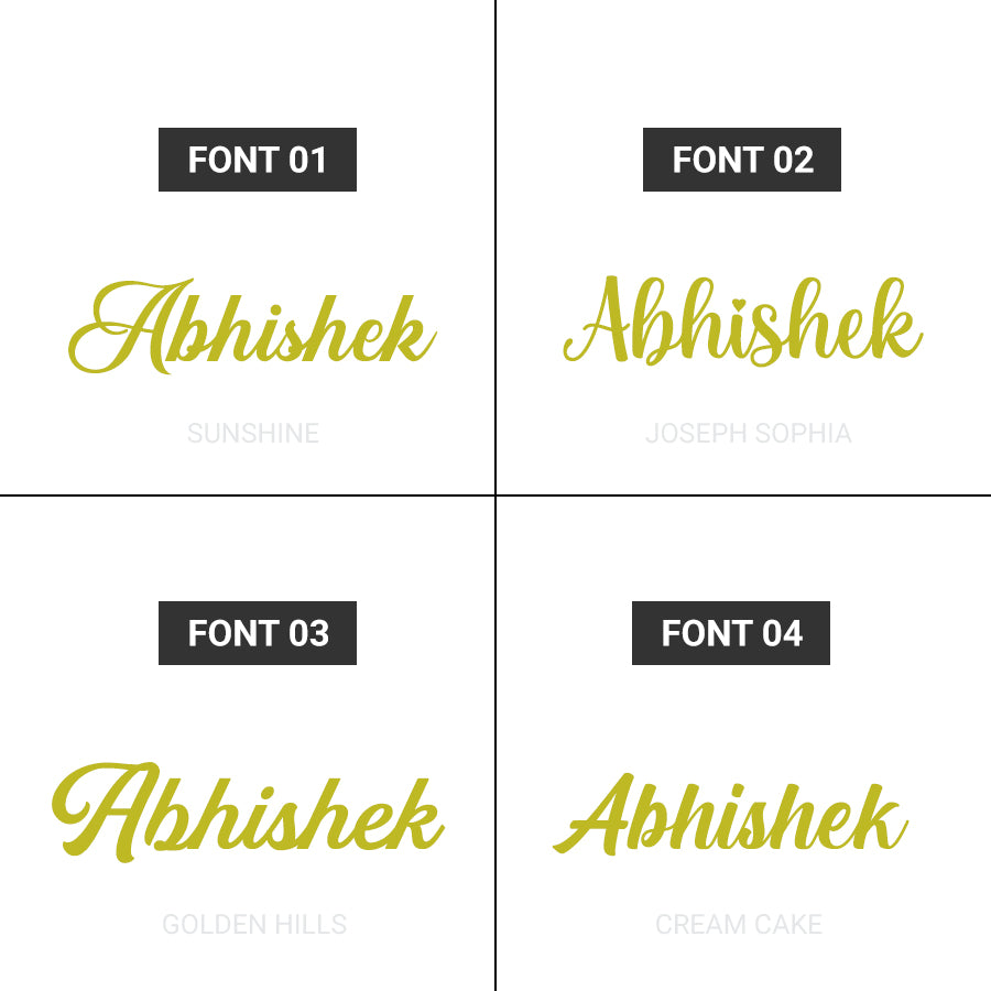 Custom Acrylic Name Cutout, Golden