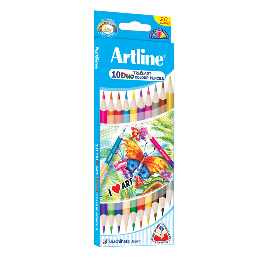 Artline Love-Art Duo Colour Pencils, 174mm, 10 Shades