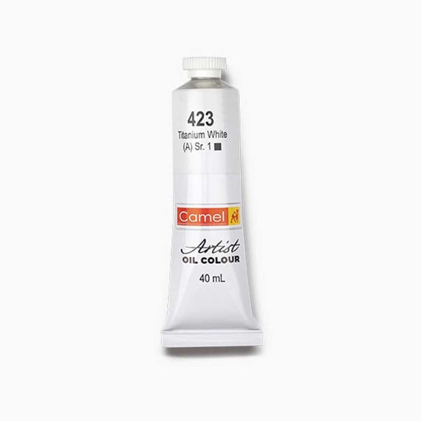 Camel Artist Acrylic Colour tube, Titanium White 423, 40ml