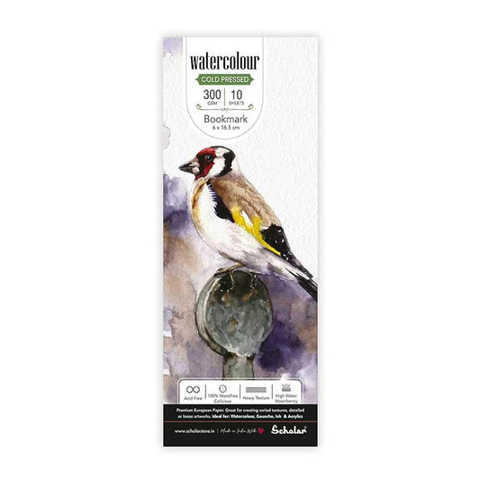 Scholar Watercolour Cold Pressed Bookmark Sheets, 300gsm, 10 Sheets